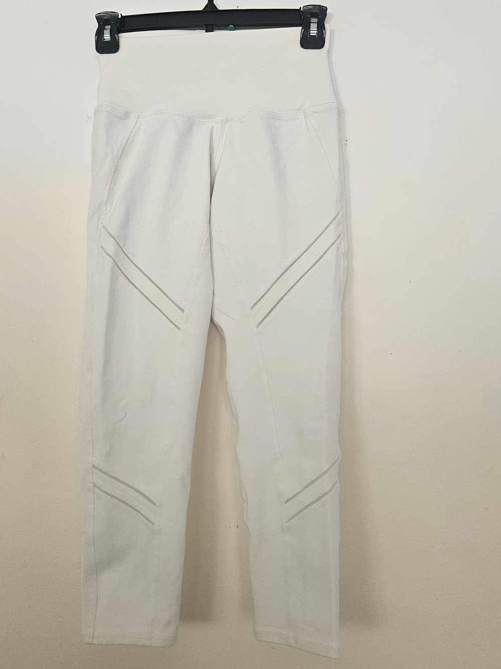 Alo Yoga White Epic High-Waisted Mesh Panel Leggings